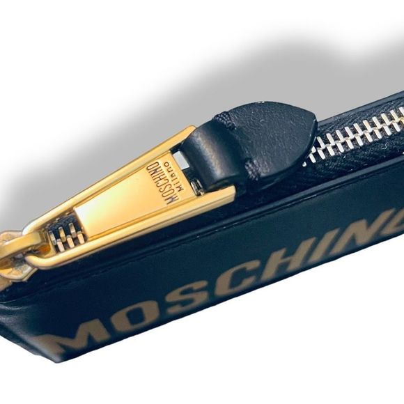 Moschino Logo Print half zip wallet - Picture 5 of 11